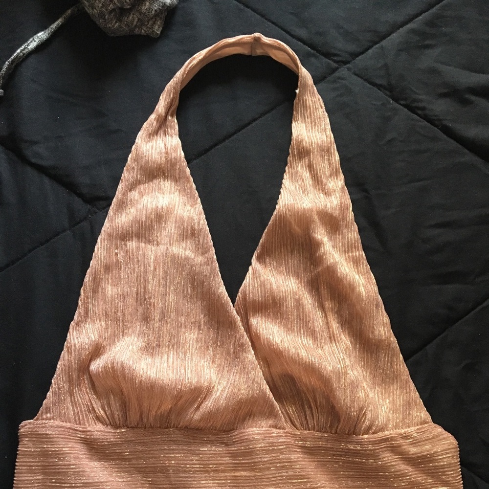 charlotte russe metallic crop top